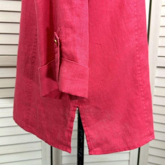 JM Collection Linen Tunic Size 10 Coral Pink NWT - Picture 8 of 13